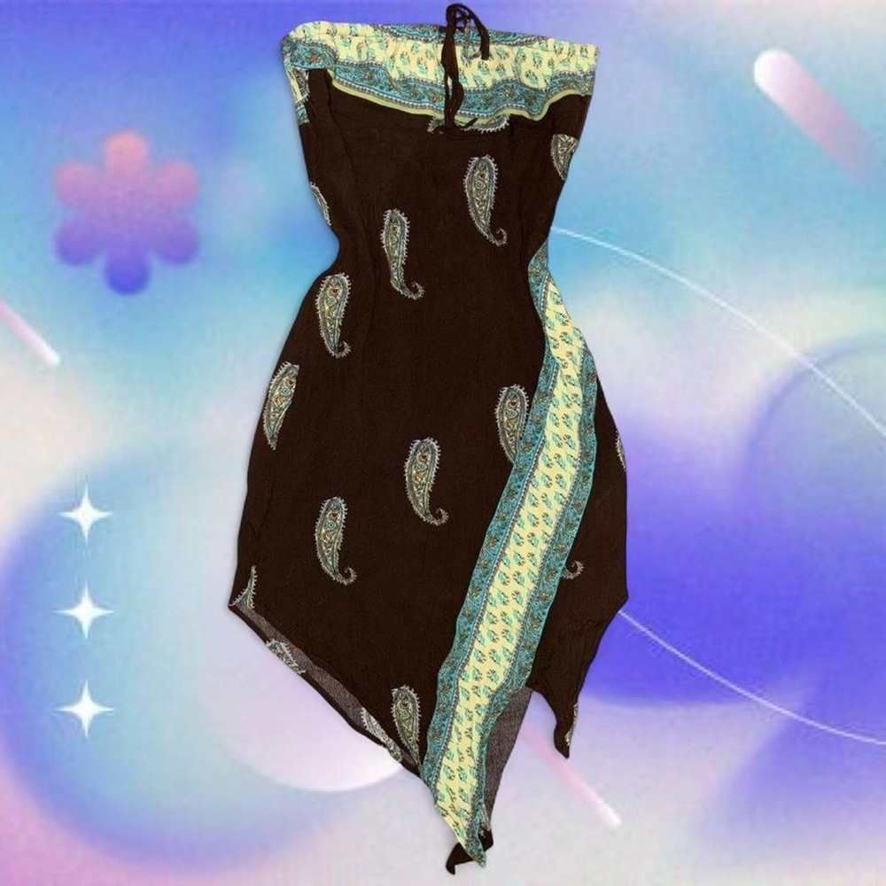 vtg y2k fairy hem strapless dress - ecoté, sz md. no flaws!